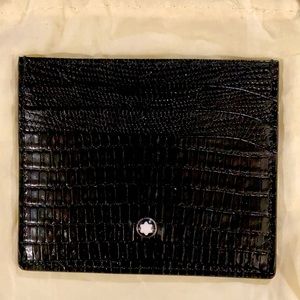 Montblanc Leather Pocket Card Holder in Black